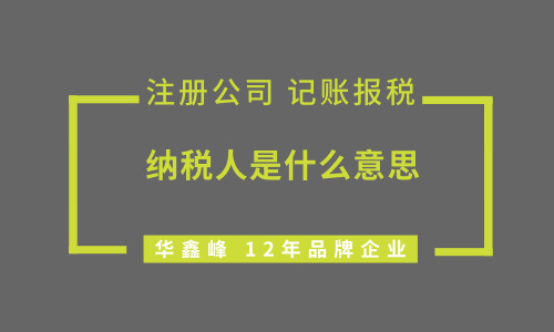 纳税人是什么意思?纳税人的种类?